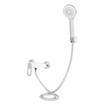 Змішувач для душу Lidz Latwa 010 (з душовим гарнітуром) (k40) LDLAT010WHI45426 White