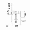Змішувач для душу Lidz Latwa 010 (з душовим гарнітуром) (k40) LDLAT010CRM45416 Chrome