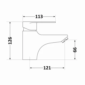 Змішувач для раковини Lidz Tani 001F1 (k40) LDTAN001F1CRM44957 Chrome