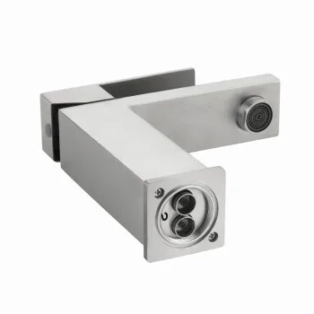 Змішувач для раковини низький Lidz Helix 001F (k35)  LDHEL001FNKS49178 Nickel
