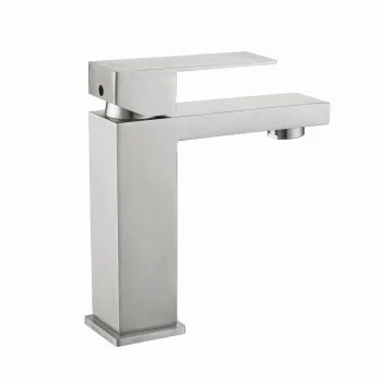 Змішувач для раковини низький Lidz Helix 001F (k35)  LDHEL001FNKS49178 Nickel