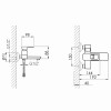 Смеситель для ванны Lidz Wawel 006 (c душевым гарнитуром) (k35) LDWAW006CRM45388 Chrome