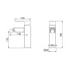 Смеситель для биде Lidz Kubis 001AF (k35) LDKUB001AFNKS46097 Nickel
